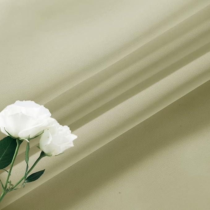 SpaceDresser Basic Rod Pocket Sheer Voile Window Curtain Panels Sage Green 1 Pair 2 Panels 26 Width 30 Inch Long for Kitchen Bedroom Children Living Room Yard（Sage Green，26Wx 30L）