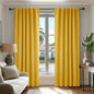 Deconovo Blackout Curtains, Thermal Insulated, W52 x L95 2 Panels, Back Tab, Machine Washable, Room-Darkening Drapes for Bedroom/Living Room Mellow Yellow