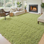 9x12 Area Rugs for Living Room Bedroom, Large Area Rug Shag Shaggy Carpet Soft Plush Furry Bedside Rug, Machine Washable Area Rugs for Kids Girls Boys Home Decor(9 x 12, Grass Green)