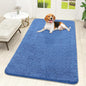 OLANLY Dog Door Mat for Muddy Paws 59x32, Absorbs Moisture and Dirt, Absorbent Non-Slip Washable Doormat, Quick Dry Chenille Mud Mat, Entry Indoor Entryway Carpet for Inside Floor, Cornflower Blue