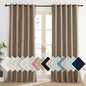 NICETOWN Burlap Vintage Open Linen Weave Flax Thermal Curtains, 100% Blackout Curtains 102" Long for Dining Room, Soundproof Window Treatment Drapes for Home Office, 62" Wide Per Panel, Set of 2