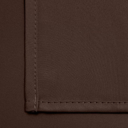 Yakamok Premium Room Darkening Thermal Insulated Curtains for Bedroom/Living Room - Classic Grommet Top (2 Panels, Chocolate Brown, 38 Inch by 84 Inch)