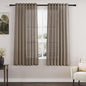 Nanspring Dark Taupe Linen Curtains 63 Inches Length 2 Panels Set for Living Room Back Tab Pocket Light Filtering Semi Sheer Drapes Neutral Farmhouse Cotton Linen Textured Window Curtain 52X63 Inch