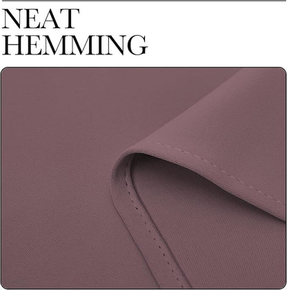 NICETOWN 2 Panels Blackout Curtains, Rod Pocket Thermal Insulated Drapes 84 inches Long, Easy-Care Modern Home Decoration Sunshades for Guest Room, Living Room, Office, 62 x 84 Inch, Dry Rose