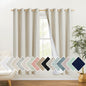 NICETOWN Natural Bedroom Full Blackout Linen Curtain Panels Set of 2, 52" by 72", Cold Reducing Thick Insulated Classic Grommet Blackout Draperies with White Thermal Insulated Liner for Windows