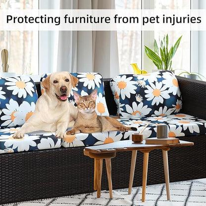 8Pcs Stretch Patio Cushion Covers,Outdoor Couch Covers Replacement,Outdoor Couch & Sofa Slipcovers,for Patio Furniture Cushion Covers,Washable Reusable urniture Protector(Chrysanthemum,8PCS)