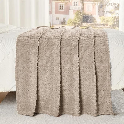50x70 Inch Brown Throw Blanket - Soft & Fluffy Fleece, Cute & Aesthetic, Perfect for Sofa, Couch, Chair, Bed, Living Room & Bedroom, All-Season Use, Plush & Cozy Decorative Blanket