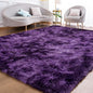 Goideal Fluffy Rug for Bedroom Living Room, 7x10 Purple Area Rugs, Faux Fur Shag Modern Carpet Ultra Soft Girls Boys Room Home Decor, Tie-Dyed