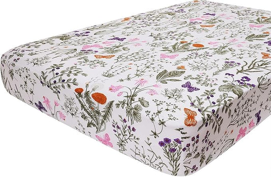 hyha Printed Couch Cushion Covers, Floral Sofa Covers Washable for 3 Cushion Couch, Stretch Pattern Outdoor Cushion Covers for Patio Furniture with Elastic Bottom(Large, Sage Wild Green)