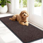 OLANLY Front Door Mat Indoor Outdoor Entrance, Waterproof Heavy Duty Doormat, Fade Resistant, Low Profile, Easy Clean Patio Porch Welcome Floor Mats for Entry, 47x17, Tan