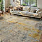 Ompaa Living Room Rug 6x9 Beige Area Rug Machine Washable Boho Rug Non Slip Abstract Vintage Indoor Large Rugs for Bedroom, Classroom, College Dorm, Farmhouse, Dining Room, Kids Playroom