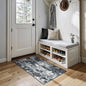 Washable Area Rugs 2'x4' Non-Slip Modern Abstract Soft for Living Room Entryway Bedroom Nursery, Print Pattern, Black Navy Blue Gray