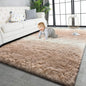 TWINNIS Super Soft Shaggy Rugs Fluffy Carpets, 8x10 Feet, Indoor Modern Plush Area Rugs for Living Room Bedroom Kids Room Nursery Home Decor, Upgrade Anti-Skid Rectangular Fuzzy Rug, Tan White