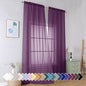 Simplebrand Plum Purple Sheer Curtains 96 Inches Long 2 Panels, Light Filtering Rod Pocket Solid Color Window Sheer Curtain Panels, Elegant Curtains & Drapes for Living Room, Bedroom, 42" W x 96" L