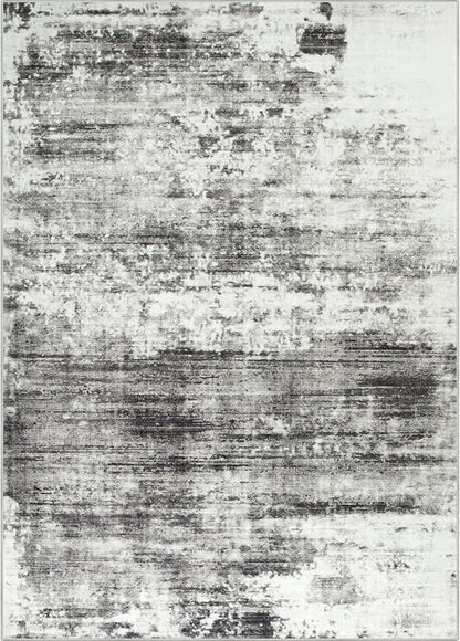 4x6 Area Rugs Washable Rug: Modern Abstract Living Room Rug Soft Anti-Skid Thin Carpet Indoor Floor Non-Shedding Carpets for Bedroom Dining Room Farmhouse Nursery Home Office - Black Grey