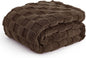 Bedsure GentleSoft Fall Throw Blanket for Couch Brown - Checkered Fleece Blankets Gifts for Kids Girls, Cute Soft Cozy Throw for Bedroom Home Decor Gifts, 50x60 Inches