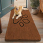 Smiry Dog Door Mat for Muddy Paws, Absorbent Dirt Trapper Non Slip Quick Dry Washable Chenille Mat for Mud Dogs, Entry Rug for Indoor and Outdoor (48x30 Inches, Ochre and Black)