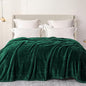 Exclusivo Mezcla Plush Fuzzy Fleece Bed Blanket Queen Size, Super Soft, Fluffy and Warm Blankets for Couch, Bed, All Season (Forest Green, 90x90 inches)
