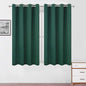 LEMOMO Blackout Curtains 52 x 45 inch/Green Curtains Set of 2 Panels/Thermal Insulated Room Darkening Bedroom Curtains