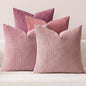 MIULEE Pack of 4 Purple Pink Valentines Corduroy Decorative Throw Pillow Covers 18x18 Inch Soft Boho Striped Pillow Covers Modern Farmhouse Spring Home Decor for Sofa Living Room Couch Bed