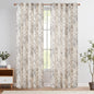 jinchan Linen Blend Curtain Floral Curtains for Living Room 90 Inch Length Black Printed Curtain Rod Pocket Back Tab Farmhouse Peony Flower Patterned Drapes Bedroom Window Curtains Set 2 Panels