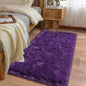 Soft Runner Rugs for Bedroom Hallways, 2x4 Purple Fluffy Shag Throw Area Rug Non Slip for Bedside Dorm, Long Shaggy Furry Carpet for Nursery Living Room