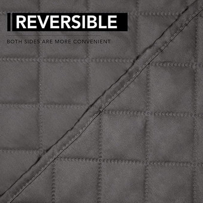 Easy-Going Oversized Recliner Cover Reversible Couch Cover Sofa Cover for Living Room Water Resistant Furniture Protector with Elastic Straps for Pets Dog (Oversized Recliner, Gray/Gray)