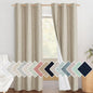 NICETOWN Taupe 100% Blackout Linen Curtains 84 inch Long Burg, Farmhouse Thick Completely Blackout Window Treatment Panels Thermal Insulated Drapes for Living Room (1 Pair, 42" Width Each Panel)