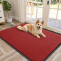 OLANLY Front Door Mat Indoor Outdoor Entrance, Waterproof Heavy Duty Doormat, Fade Resistant, Low Profile, Easy Clean Patio Porch Welcome Floor Mats for Entry, 47x30, Red