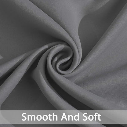 Yakamok Blackout Patio Curtains 100x96 Inches for Sliding Door Extral Wide Blackout Curtain Panels Thermal Insulated Room Divider - Grommet Top, 8' Tall by 8.3' Wide - Grey