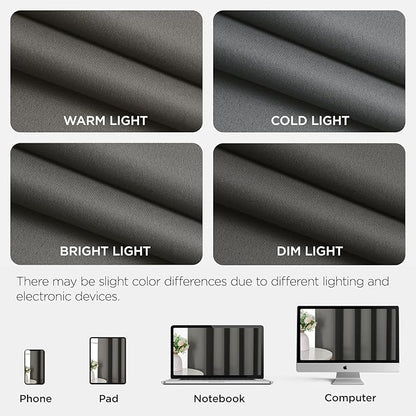 Joydeco Blackout Door Curtain for Doorway Privacy 78 Inches Long, Grommet Closet Curtain for Open Closet, Room Divider for Bedroom Living Room (Light Grey, 52Wx78L, 1 Panel)
