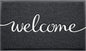 CozyBounty Black Door Mat Welcome Mats Outdoor Indoor Non-Slip Doormat for Entryway Low-Profile Floor Mat for Yard, Garage, High Traffic Areas (36"x24", Black)