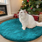 OLANLY Teal Round Rugs for Bedroom - Machine Washable, 3 ft Circle Area Rugs for Living Room, Soft and Fluffy Shaggy Carpet for Teen Girl and Boys, Nursery Rooms, Dorms, Home Decor Aesthetic