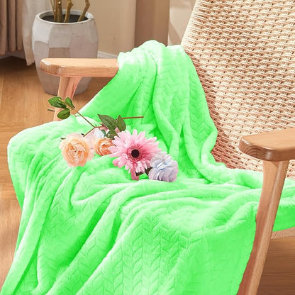 inhand Mint Green Fleece Throw Blanket for Couch, Super Soft Flannel Blanket, Lightweight Fuzzy Blankets Sofa Bed Office, Washable Cozy Plush Fleece Blankets&Throw for All Season(50x60 Inches)