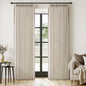 MIULEE Pinch Pleated Thick Linen Curtains 96 Inches Long 2 Panels for Living Room Bedroom, Memory Trained Drapes Pinch Pleat Back Tab Semi Sheer Privacy Neutral Ivory Cream Farmhouse Window Curtains