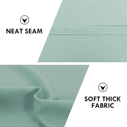 DWCN Blackout Curtains for Living Room Thermal Insulated, Energy Saving & Noise Reducing Bedroom Curtains, Sage Green, W 38x L 45 Inch, Set of 2 Rod Pocket Curtain Panels