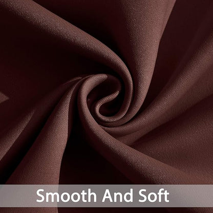 Yakamok Blackout Drapes for Sliding Glass Door - Thermal Insulated Door Blinds,Room Darkening Room Divider Window Curtain for Bedroom/Living Room(Chocolate Brown, 100 inches x 84 inches)