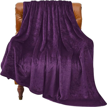 BEDELITE Fleece Blanket Twin Size Purple Throw Blankets for Couch & Bed, Luxury Plush Cozy Fuzzy Blanket 60x80 inches, Super Soft Warm Lightweight Throw Blanket for Travel Camping