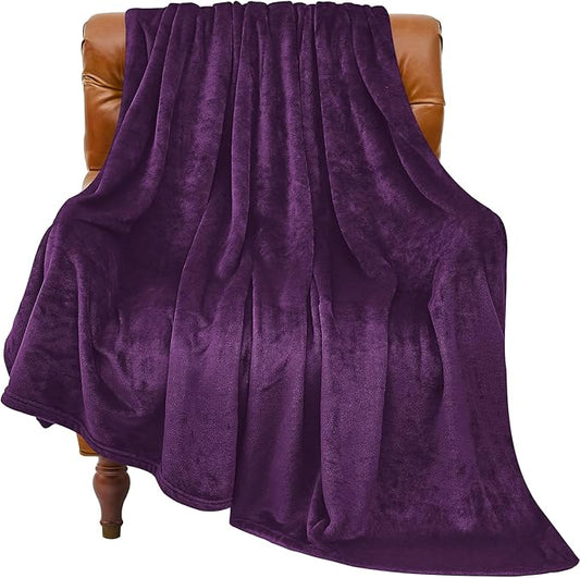 BEDELITE Fleece Blanket Purple Throw Blankets for Couch & Bed, Luxury Plush Cozy Fuzzy Blanket 50" x 60", Super Soft Warm Lightweight Throw Blanket for Travel Camping