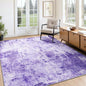 Washable Area Rugs 4'x6' Non-Slip Modern Abstract Soft for Living Room Entryway Bedroom Nursery, Print Pattern, Purple Gray Pink White