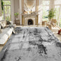 Living Room Rug 9x11 Ink Black Area Rugs Machine Washable Abstract Boho Large Rug Non-Slip Non-Shedding Faux Wool Indoor Vintage Carpet for Bedroom, Classroom, Dining Room, Kids Playroom