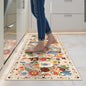 2x5 Entryway Runner Rugs, Non Slip Washable Rugs with Rubber Backing Soft Floral Carpet Runner for Kitchen, Laundry, Bedroom, Bathroom(2 x 5, Beige Garden)