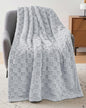 Utopia Bedding Cool Grey Checkered Fleece Throw Blanket for Couch or Bed, Soft Plush Cozy Blanket for Women and Men, Ultra Comfy Travel-Friendly Bed Throws for Relaxation, 50x60 Inches