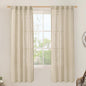 LAMIT Light Filtering Linen Curtains 72 Inches Long for Bedroom, Linen Textured Semi Sheer Back Tab and Rod Pocket Boho Drapes for Window/Living Room, Linen, 2 Panels, 34 x 72 Inch
