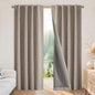 Joydeco Linen Blackout Curtains for Bedroom - 100% Light Blocking 1 Panels, Linen Drapes 100" W x 84" L, Thermal Insulated Room Darkening Curtains for Living Room, Rod Pocket & Back Tabs