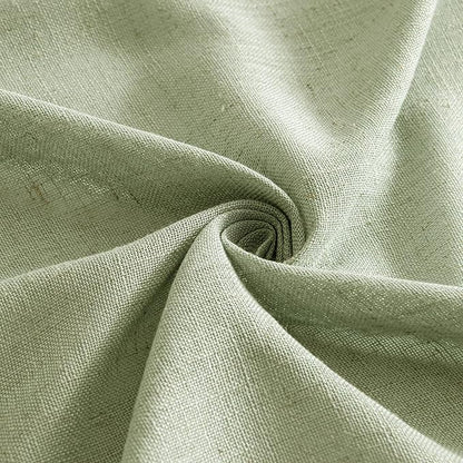 MIULEE Sage Green Linen Curtains 84 Inch Length for Bedroom Living Room, Soft Thick Linen Textured Window Drapes Semi Sheer Light Filtering Back Tab Rod Pocket Burlap Look Spring Decor, 2 Panels