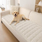 Smiry Couch Cover for Dogs Washable, Non Slip Fuzzy Pet Couch Covers for 3 Cushion Sofa Pet Friendly, Thick Soft Sofa Slipcovers Cushion Protector (White, 27.6" x 47")