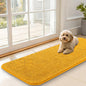 OLANLY Dog Door Mat for Muddy Paws 47x17, Absorbs Moisture and Dirt, Absorbent Non-Slip Washable Doormat, Quick Dry Chenille Mud Mat, Entry Indoor Entryway Carpet for Inside Floor, Golden Yellow