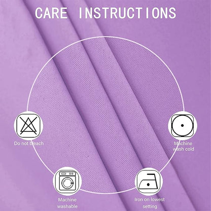 LEMOMO Blackout Curtains 38 x 84 inch/Lavender Curtains Set of 2 Panels/Thermal Insulated Room Darkening Bedroom Curtains