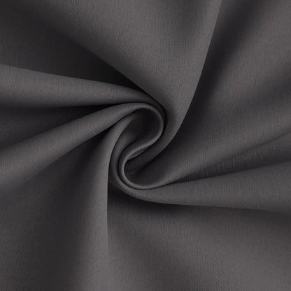 Yakamok 100% Blackout Curtain Panels 84 inches Cold and Light Blocking Drapes for Nursery, 2 Thick Layers Thermal Insulated Draperies (2 Pieces, 50 Wide Each Panel, Charcoal Grey/White Backing)